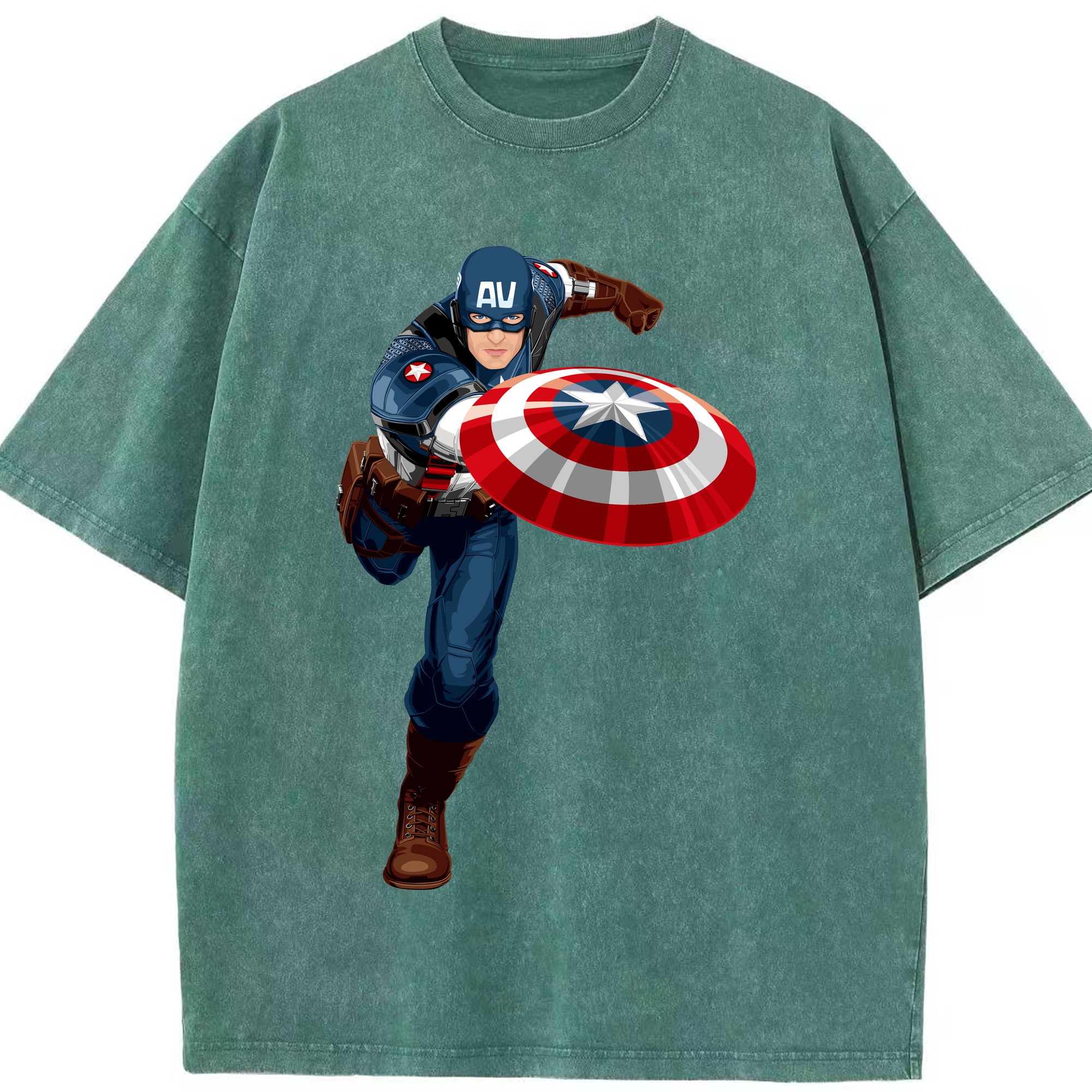 （画像用） アベンジャーズ The Avengers 綿100% ヴィンテージ風 半袖Tシャツ（フロントプリント）